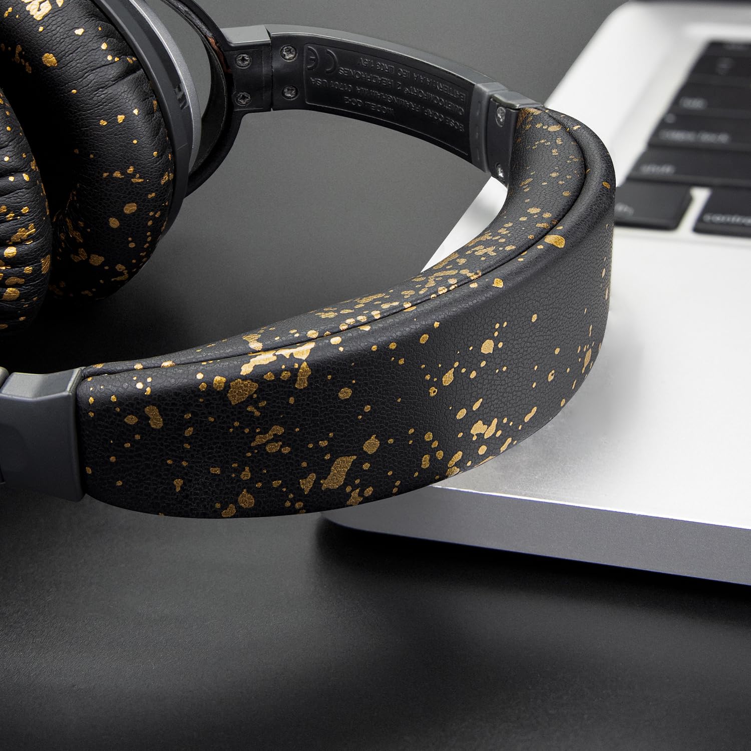 SOULWIT Replacement Headband Pad Kit for Bose QuietComfort 15(QC15)/QuietComfort 2(QC 2) Headphones, Easy DIY Installation - Black Gold - Image 2
