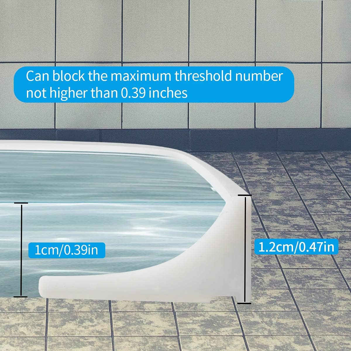 39Inches Water Barrier for Sink, Self-Adhesive Shower Splash Guards for Bathtub Sink Countertop