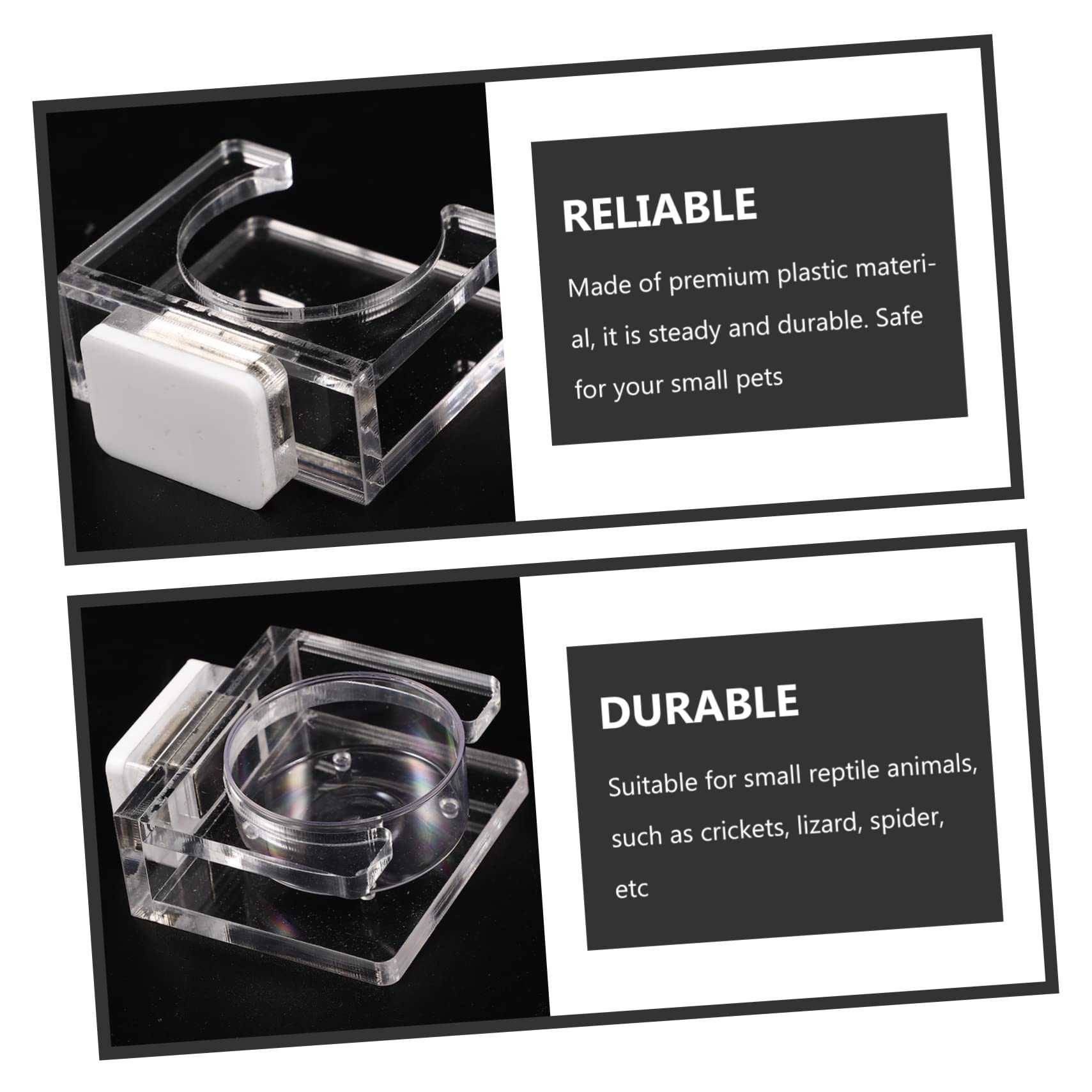 BESPORTBLE 5pezzi Mangiatoia per Rettili Ciotola per e Accessorio per Terrari e Tartarughe Facile Compatibile Rettile
