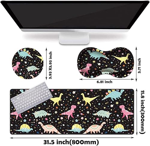 Miniatura 7 de Alfombrilla de mouse extendida para juegos con costura, almohadilla de teclado de escritorio larga XL, adecuada para el trabajo/juego/oficina/hogar;