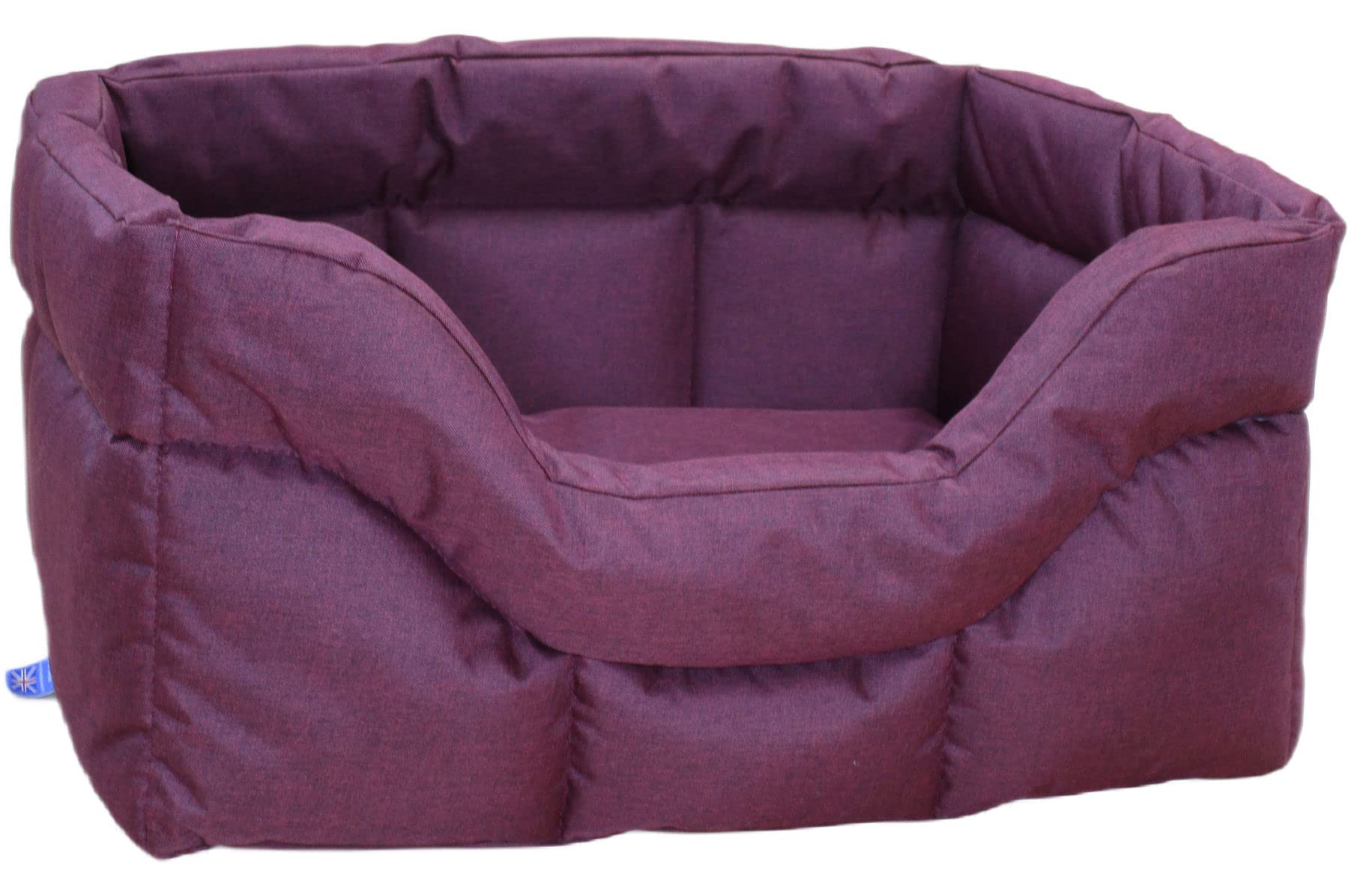 P&L Superior Pet Beds QUALITY COMFORT PRACTICALITY P&L Heavy Duty High Sided Rectangular Waterproof Dog Bed (Red Wine, M)