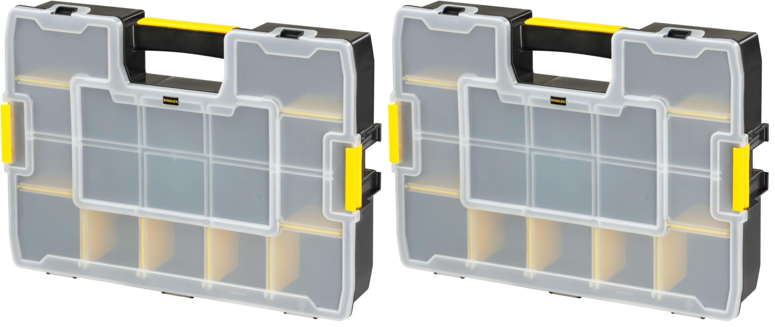 STANLEY SORTMASTER Organisateur d'outils à 12 compartiments, Organisateur d'outils professionnel étanche avec compartiments amovibles, pour le rangement de petites pièces et d'outils, 1-94-745