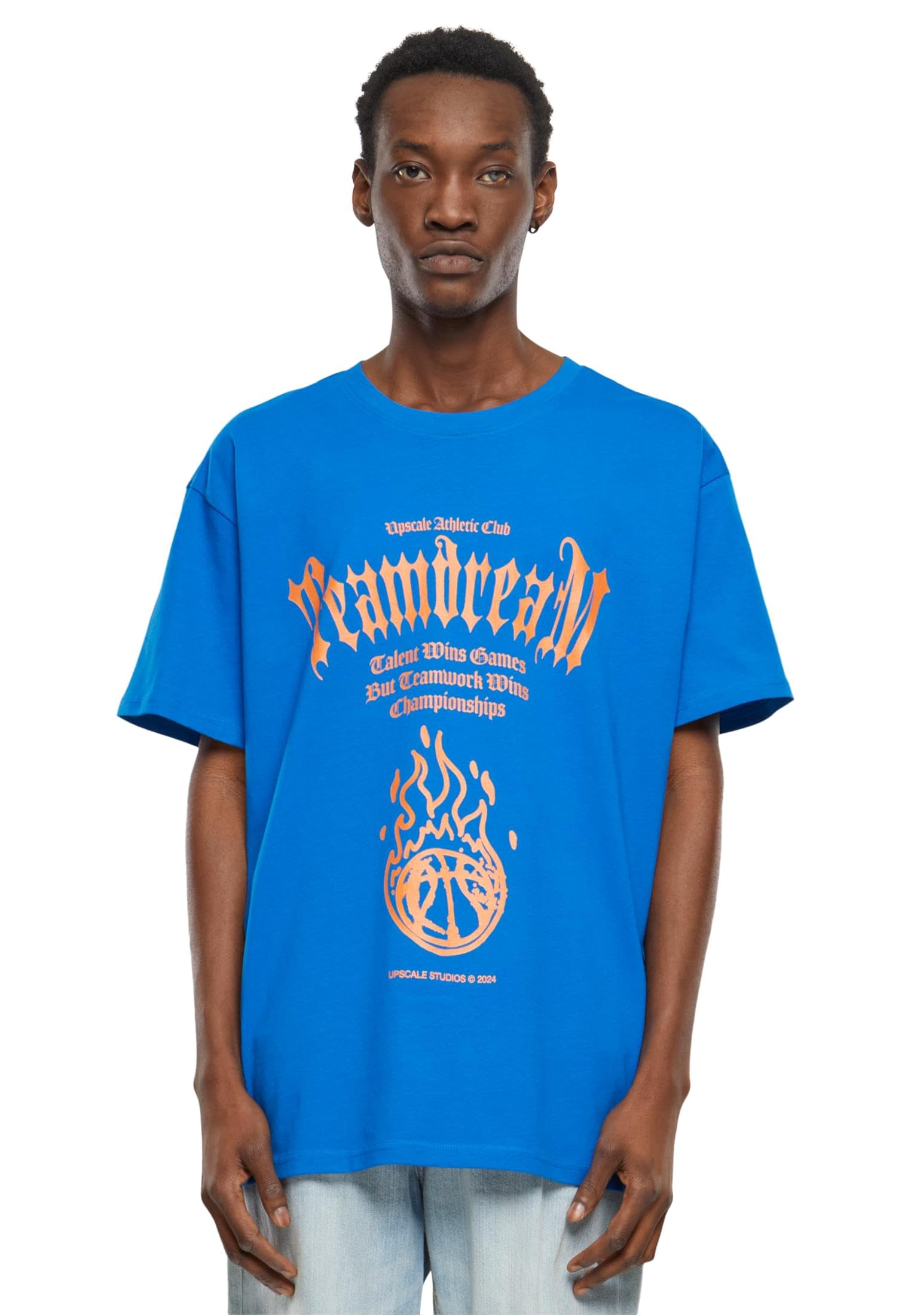 Mister Tee Men's T-Shirt, Cobalt Blue, XS Große Größen Tall