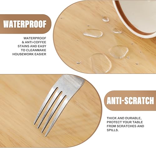 Miniatura 6 de Cubierta de plástico transparente para encimera de cocina, protector de mesa, mantel de muebles de madera, vinilo lavable, PVC, mesa auxiliar de