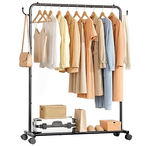 Homde Heavy Duty Clothes Rack: 120lb Standing Garment Storage for