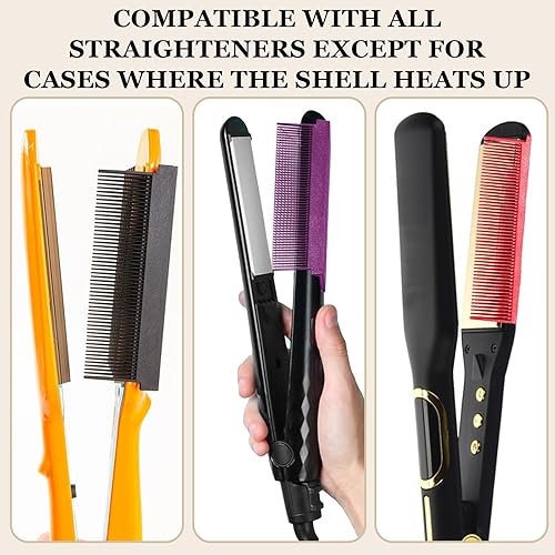 Miniatura 5 de Accesorio de peine de 5 piezas para plancha plana, peine de hierro plano