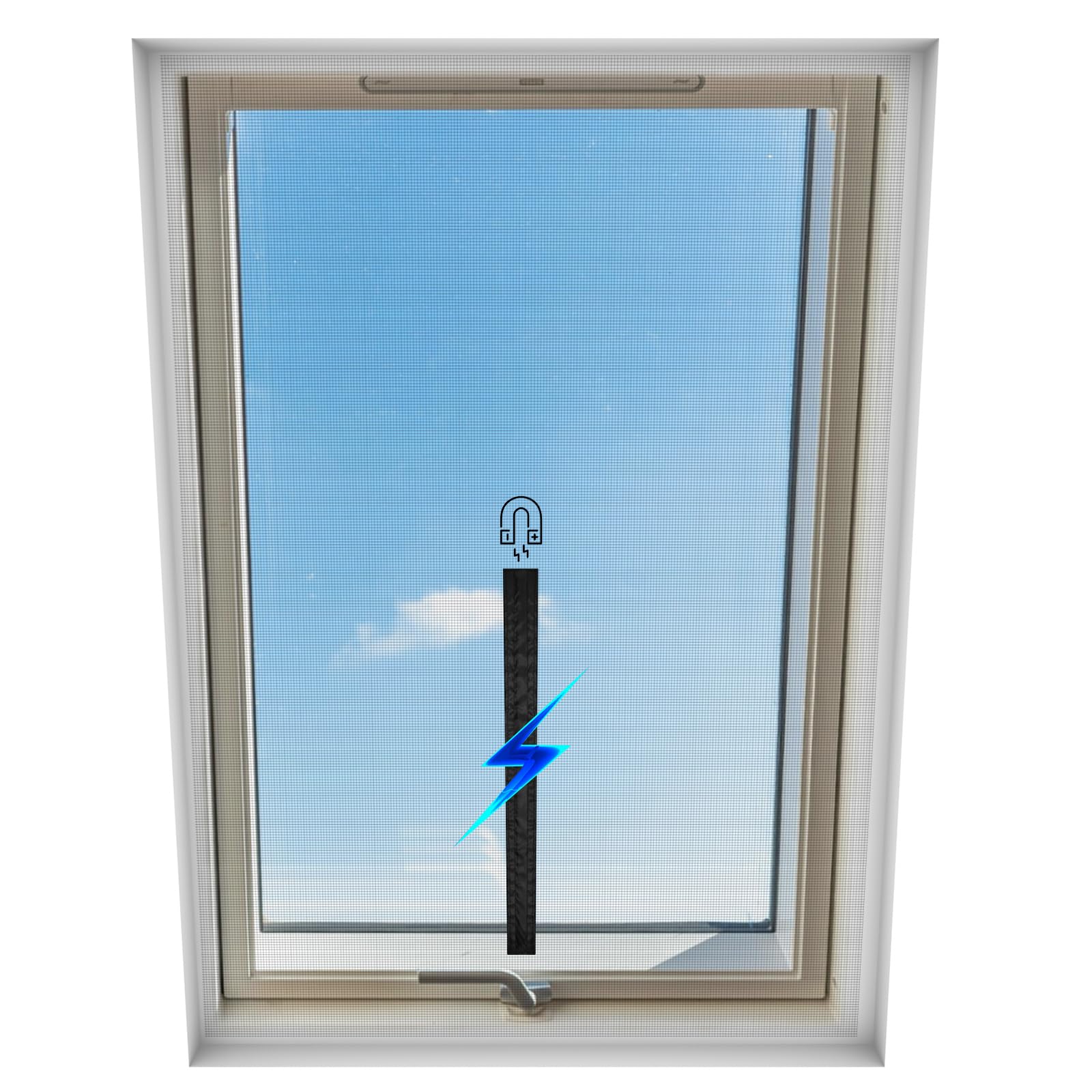 BKSAI Moustiquaire Fenêtre Sans Percage Adhésif | Fibre de Verre Résistante | Fermeture Magnétique Réglable | Découpable Jusqu'à 130x100 cm | Anti-Insectes Anti-Mouches pour Location Fenêtre Toit
