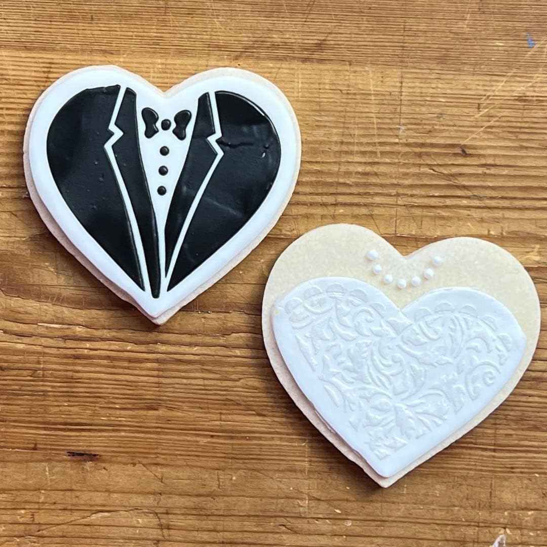 Bride & Groom Cookie Stencil Set (no cutter) by Designer Stencils