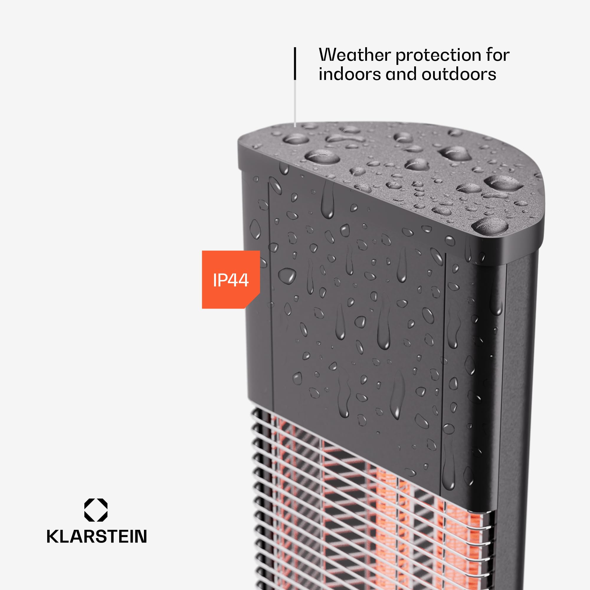 blumfeldt Ogrzewanie na podczerwień wolnostojące, 3000W grzejnik elektryczny, Ogrzewanie Indoor/Outdoor, IR z zabezpieczeniem przed przewróceniem i pilotem, Wydajne IP65, tarasowe