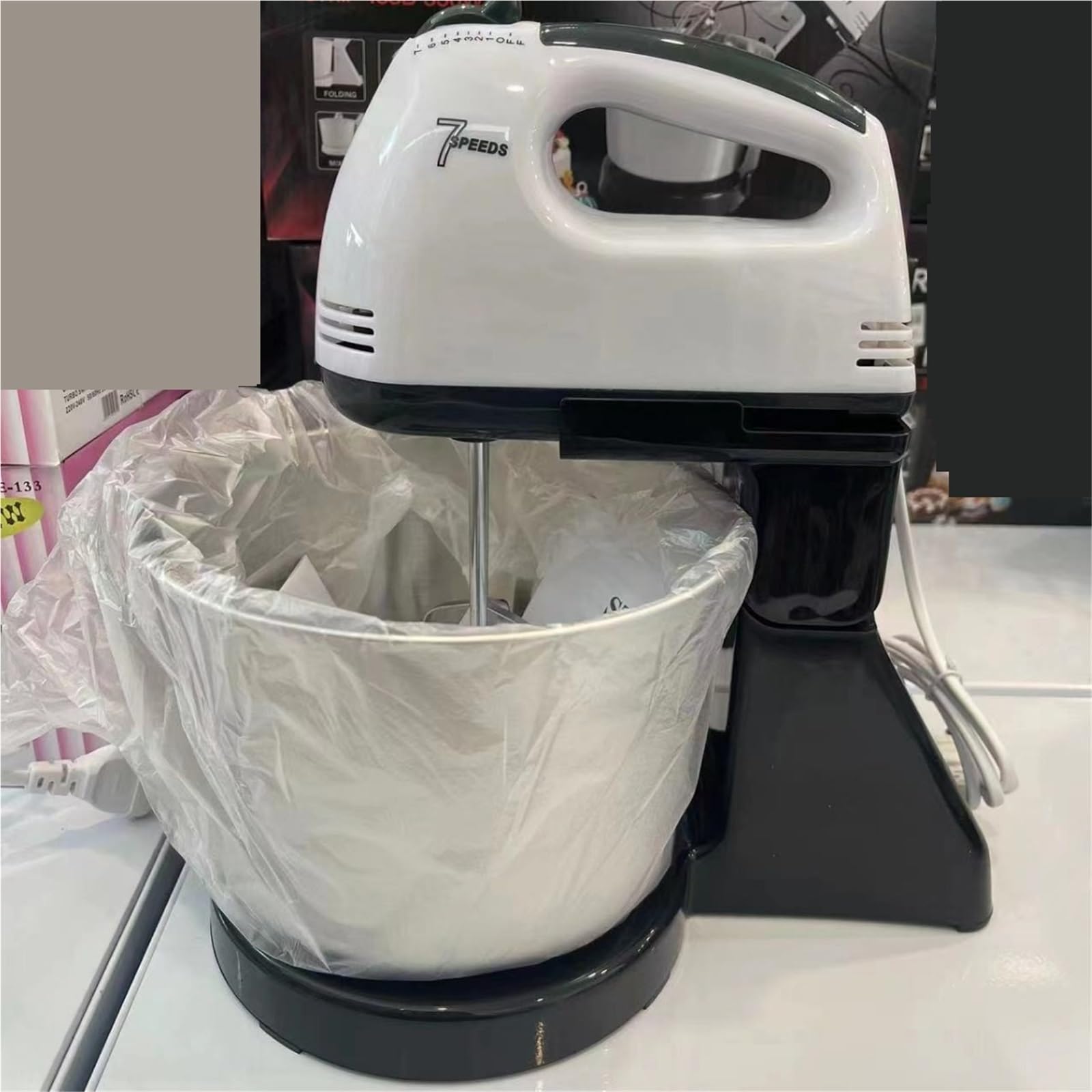 Batidoras de pie, Batidor De Crema Mano, Tazón Acero Inoxidable, Completamente Automático,para hornear