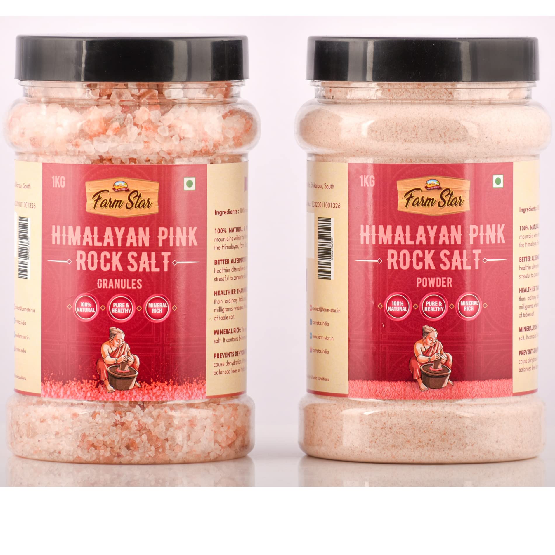 Combo pack of (Himalayan Pink Rock Salt Powder & Granules) 1000gm+1000gm (2000gm) | Pure-Contains Less Sodium than ordinary salt (B09X78DP58) Amazon Price History, Amazon Price Tracker