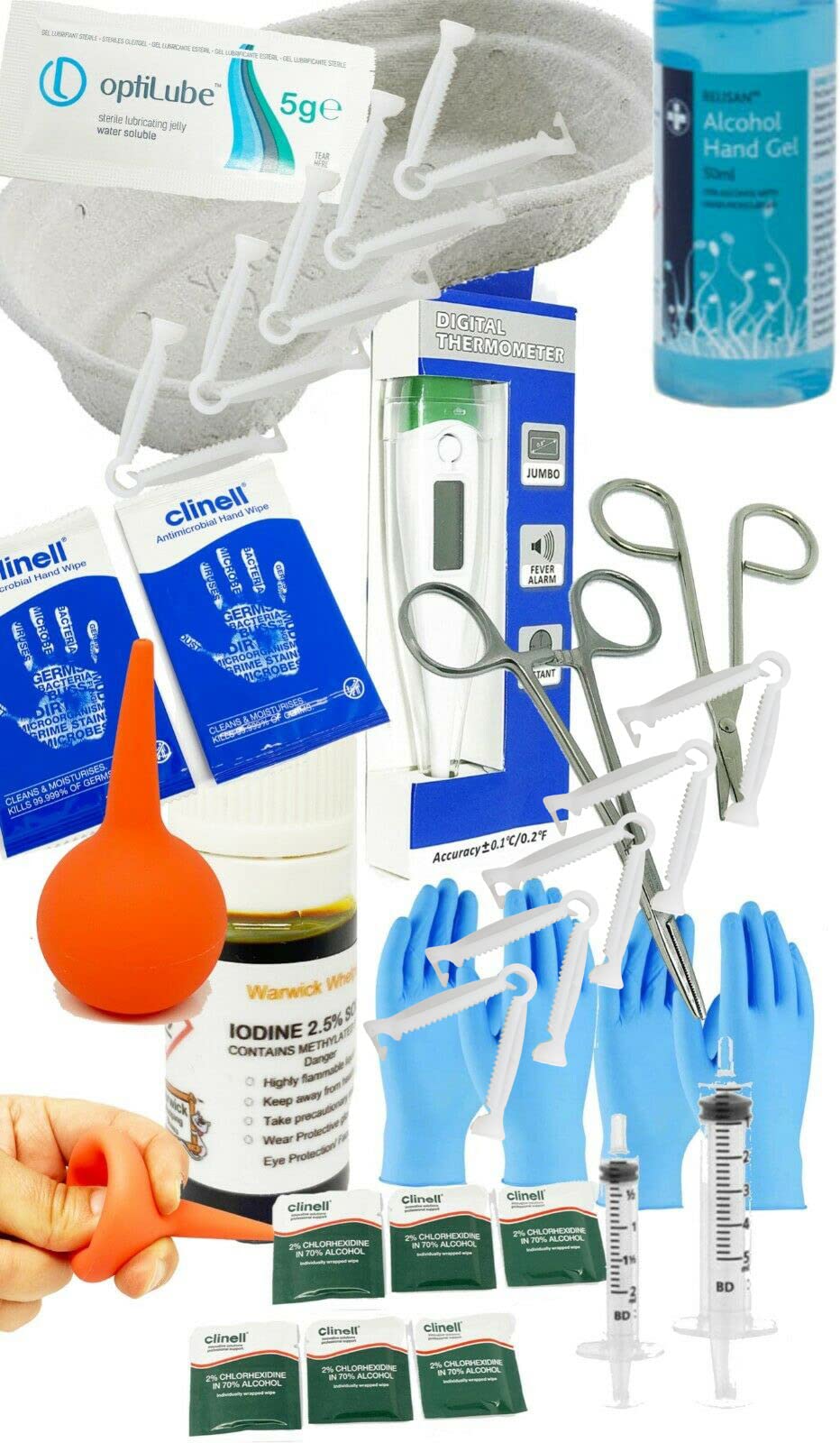 Warwick Whelping Small Breed Mini Whelping Kit, Small Cord Clamps & Aspirator - FREE Whelping/User Guides included