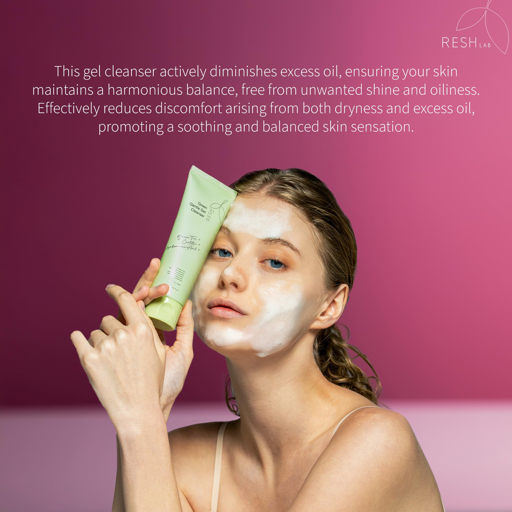 Resh Lab Green Gentle Gel Cleanser - Hassas Ciltler İçin Nazik Temizleme Jeli