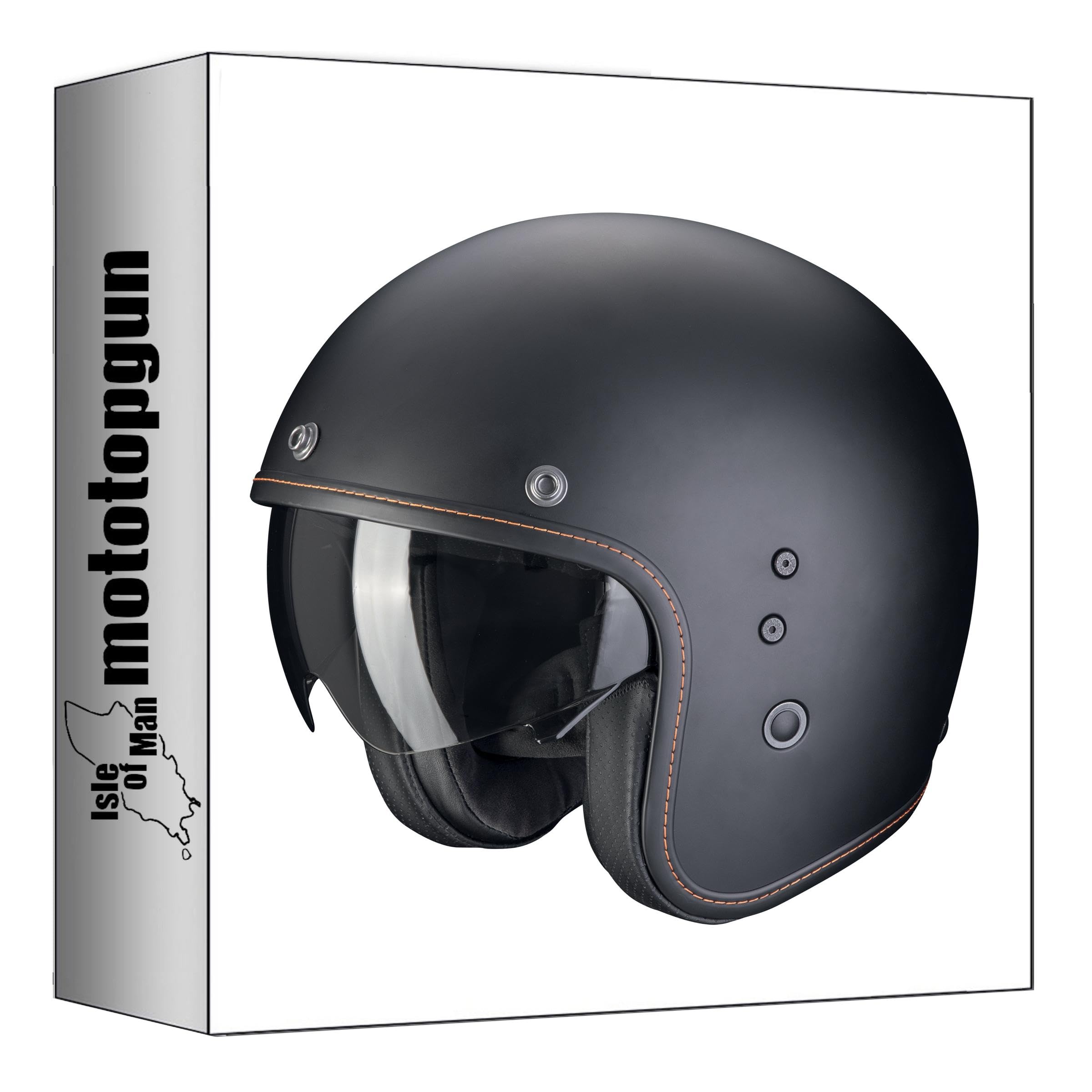 Scorpion Casque Jet Moto Belfast Evo Solid Custom Noir Mat S - 4