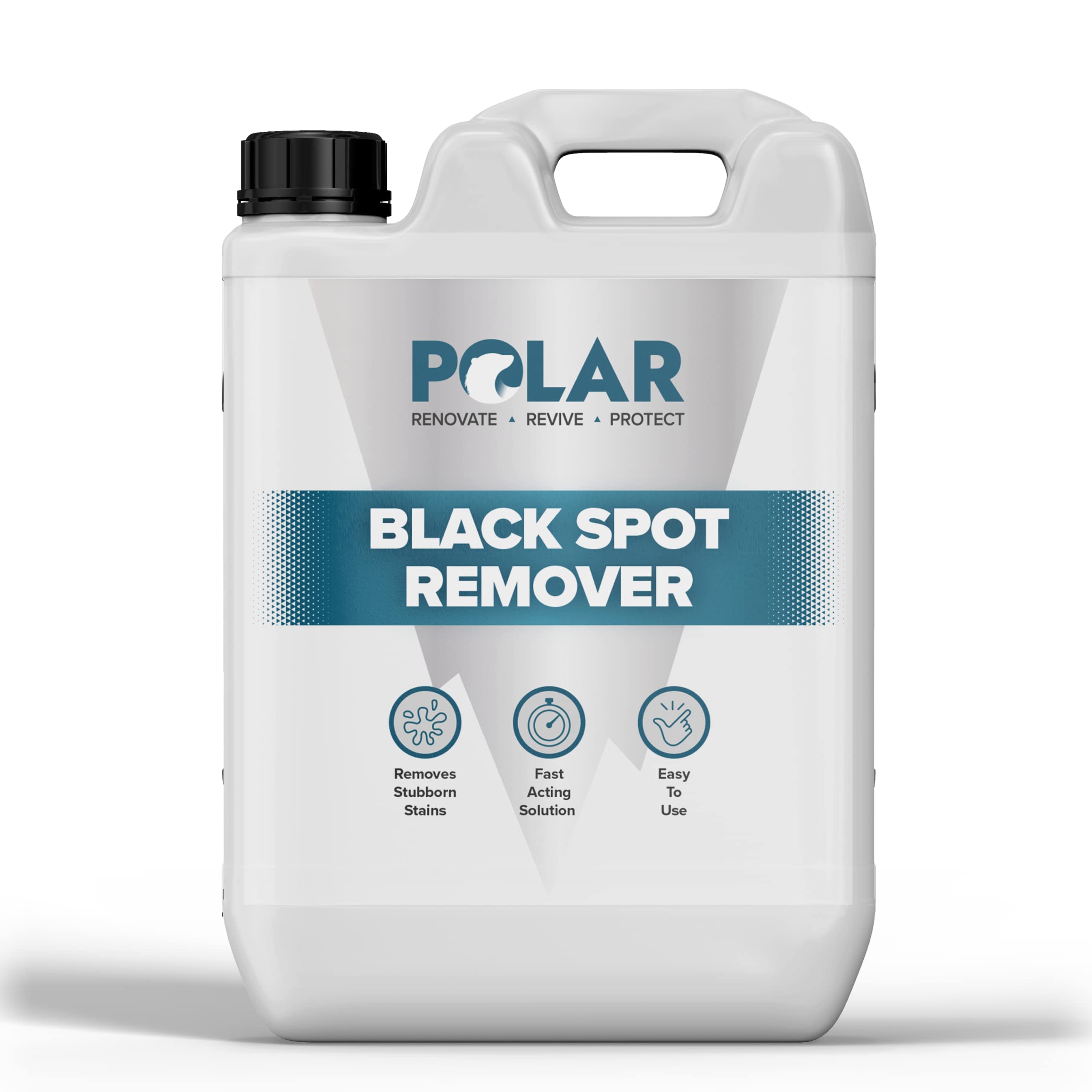 Polar Black Spot Remover - 5 Litres - Cleans & Destroys Stains, Dirt & Grime - Ideal For Patio, Path & Driveways - Concrete, Brick, Stone & Flags - Easy Application