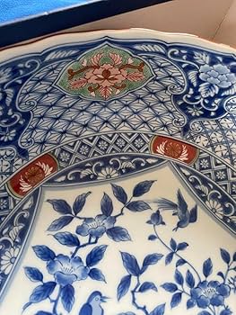 庫山窯　前畑陶器　染錦花鳥　三ッ組鉢　大25cm・中19cm・小16cm　未使用 庫山窯 前畑陶器 染錦花鳥 三ッ組鉢 大25cm・中19cm・小16cm 未