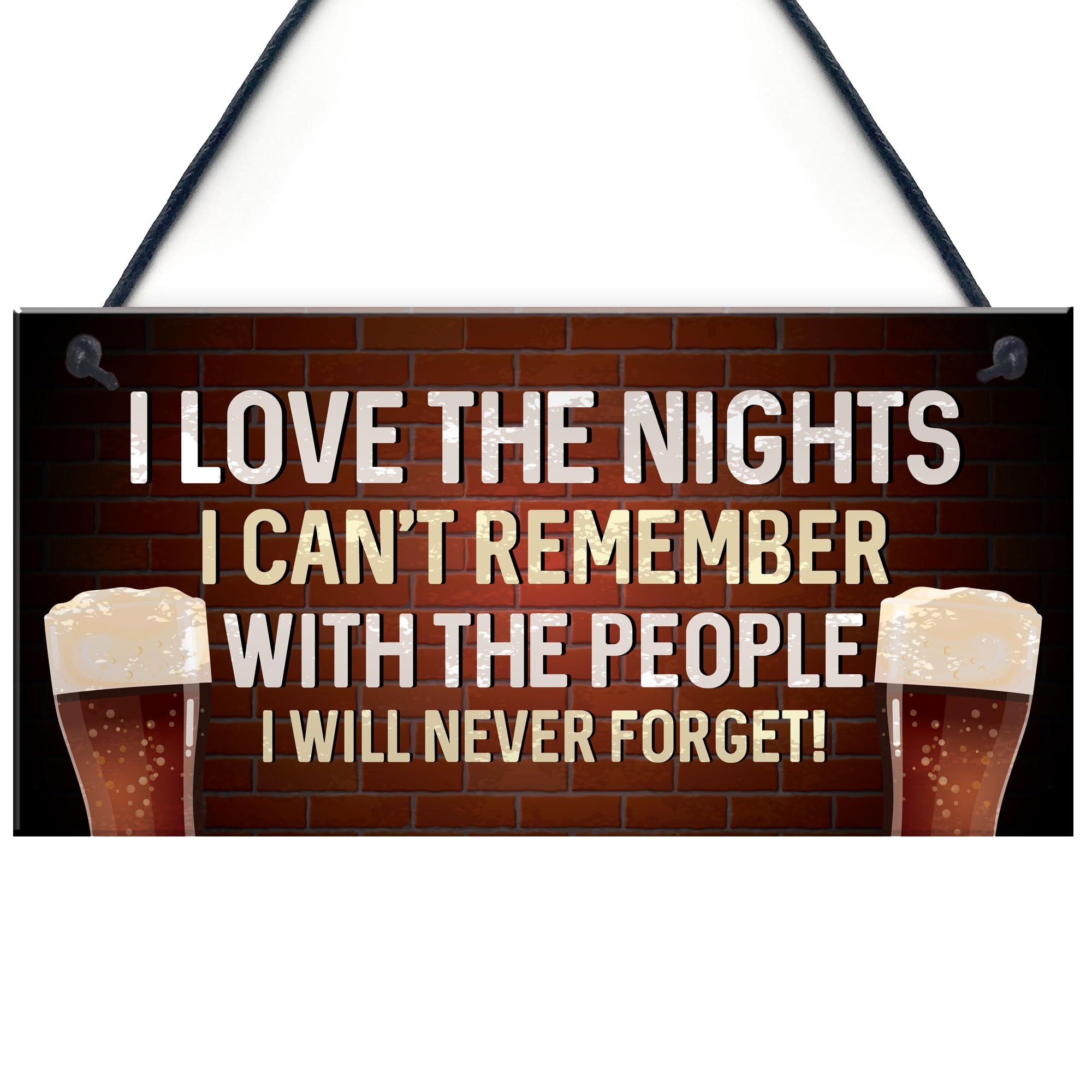 Funny Joke Home Bar Sign Hanging Man Cave Garden Shed Sign Alcohol Gift