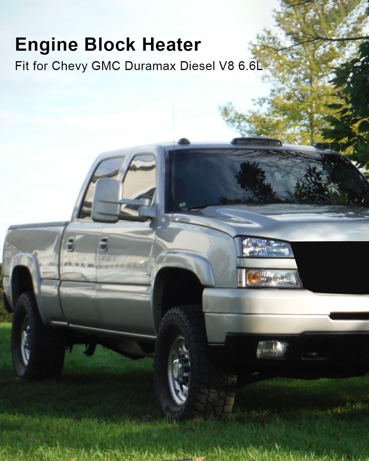 Engine Block Heater Fit for Chevy GMC 2001-2008 Fit for Duramax Diesel V8 6.6L 2007-2015 120V 1000W