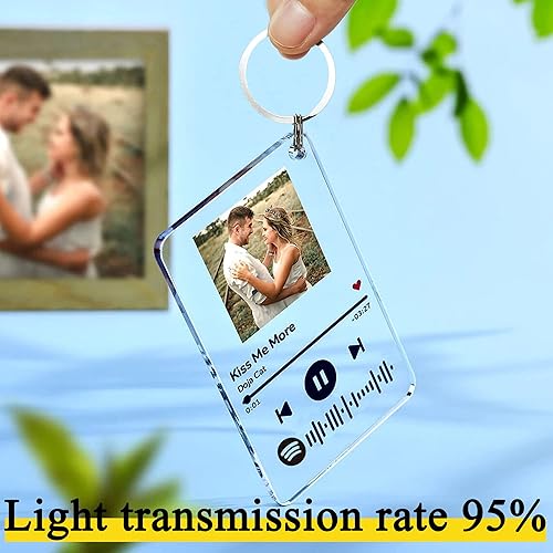 Miniatura 10 de Llavero Spotify personalizado con imagen, llavero de foto acrílico personalizado, llavero de código de canción de música Spotify escaneable