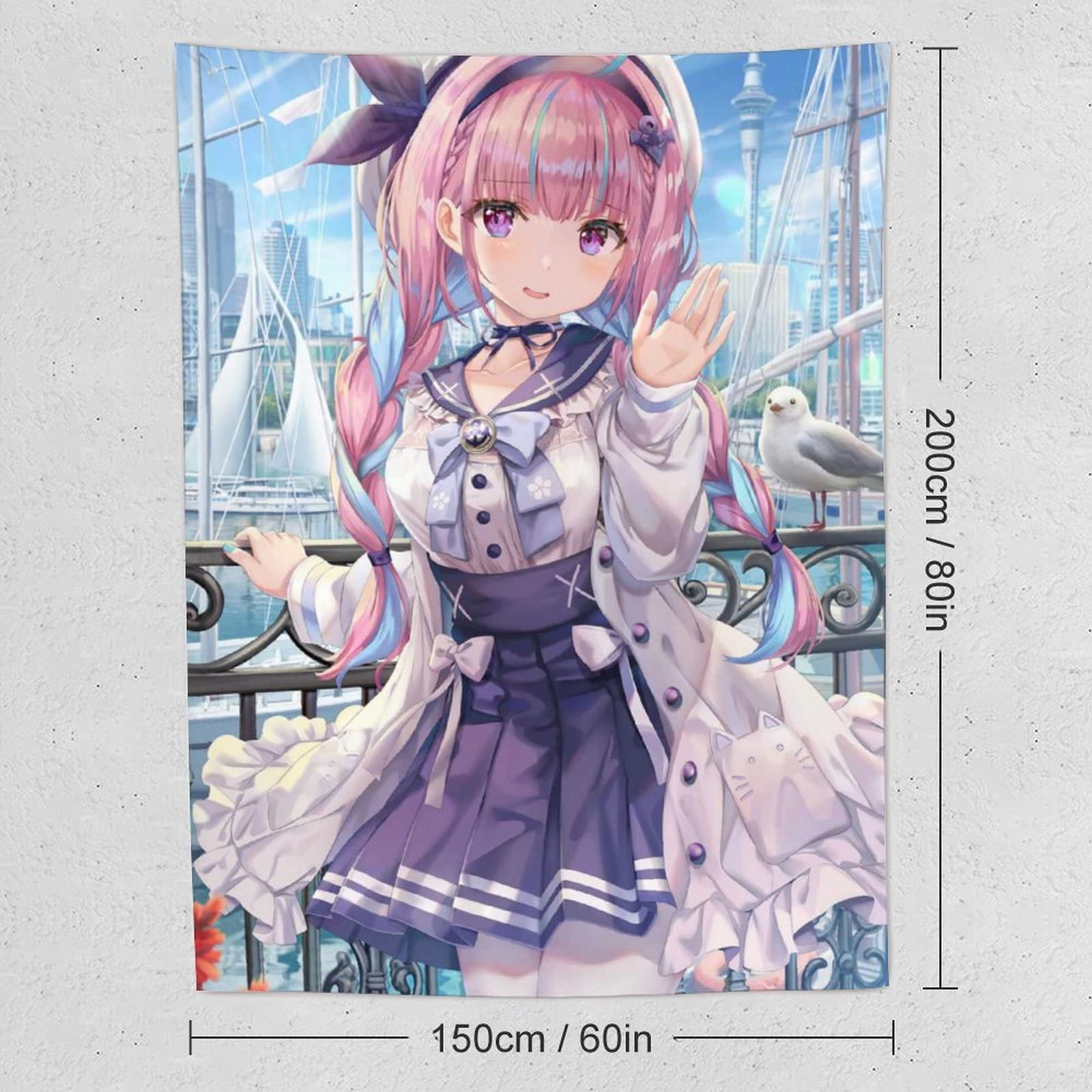 Amazon.co.jp: タペストリー 可愛い アニメ柄 VTuber 湊様 あくたん 壁