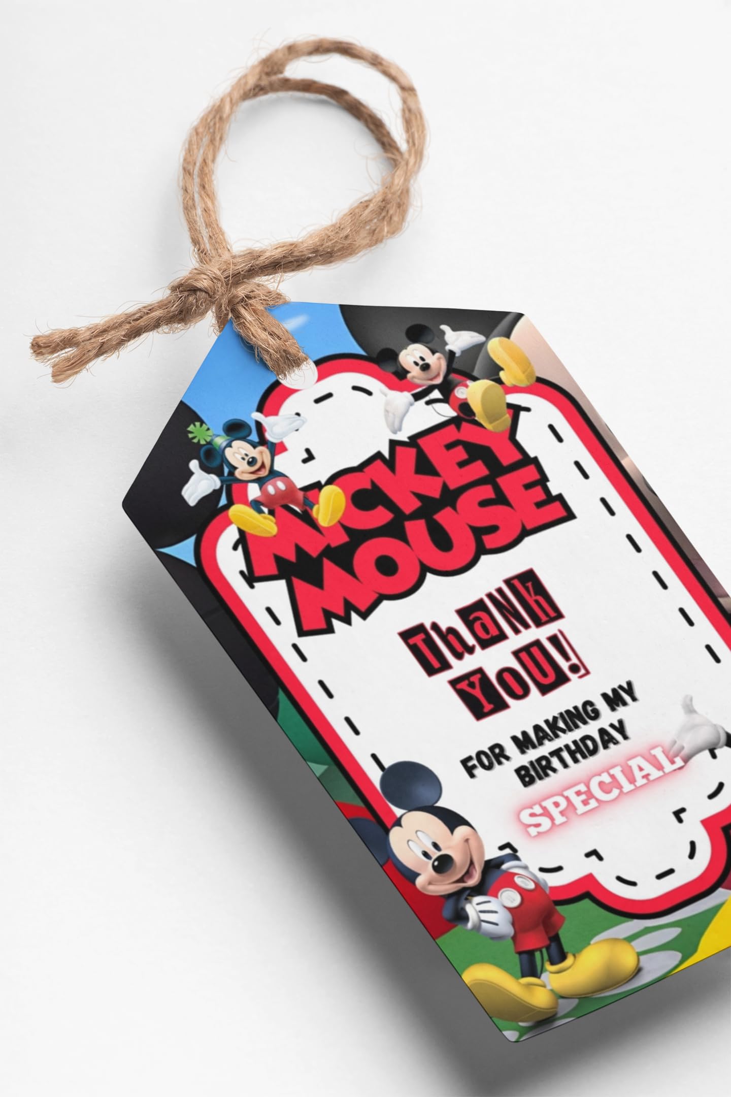 Mickey Mouse Thank You Tags Mickey Mouse On The Go Happy Birthday