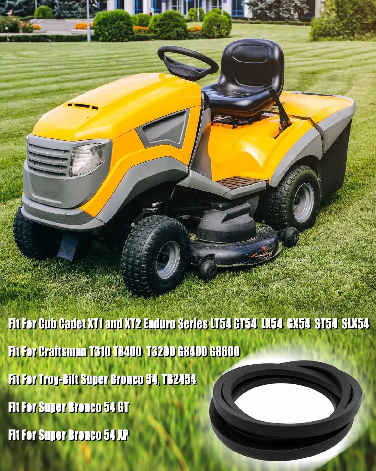 Correa de cubierta de 54 pulgadas de 5/8 x 139 pulgadas, apta para cortacésped Cub Cadet Craftsman Troy-Bilt, correa de transmisión de repuesto 754-05025 490-501-C064 954-05025