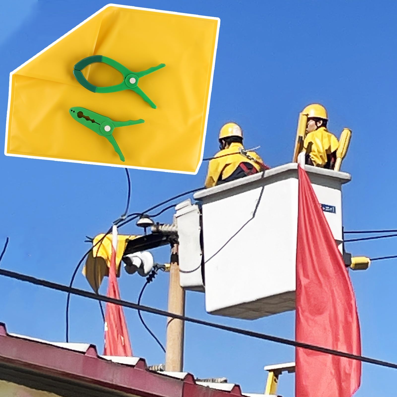 Generisch Isolierdecke, wasserdichte Sicherheitsmatte zum Schutz vor Stromschlägen, Isolierdecke für elektrische Sicherheit, tragbare Anti-Stromschlag-Matte mit Klemmen f