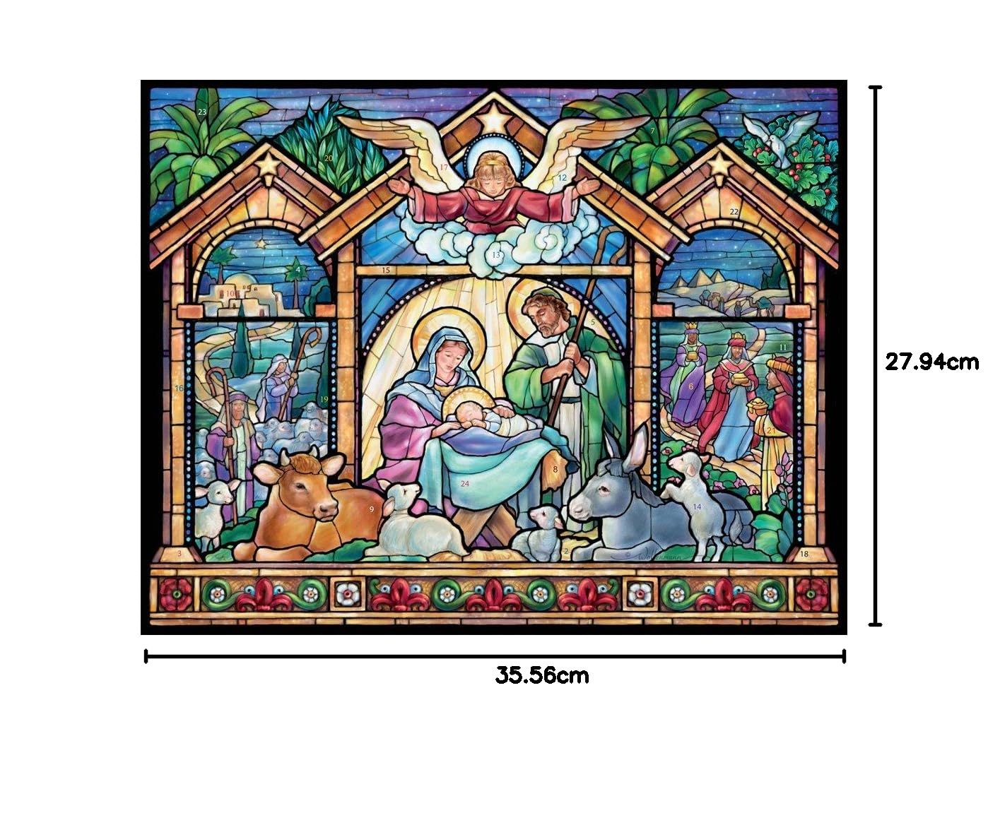 Amazon.co.jp: ステンドグラス キリスト降誕 降誕 カレンダー