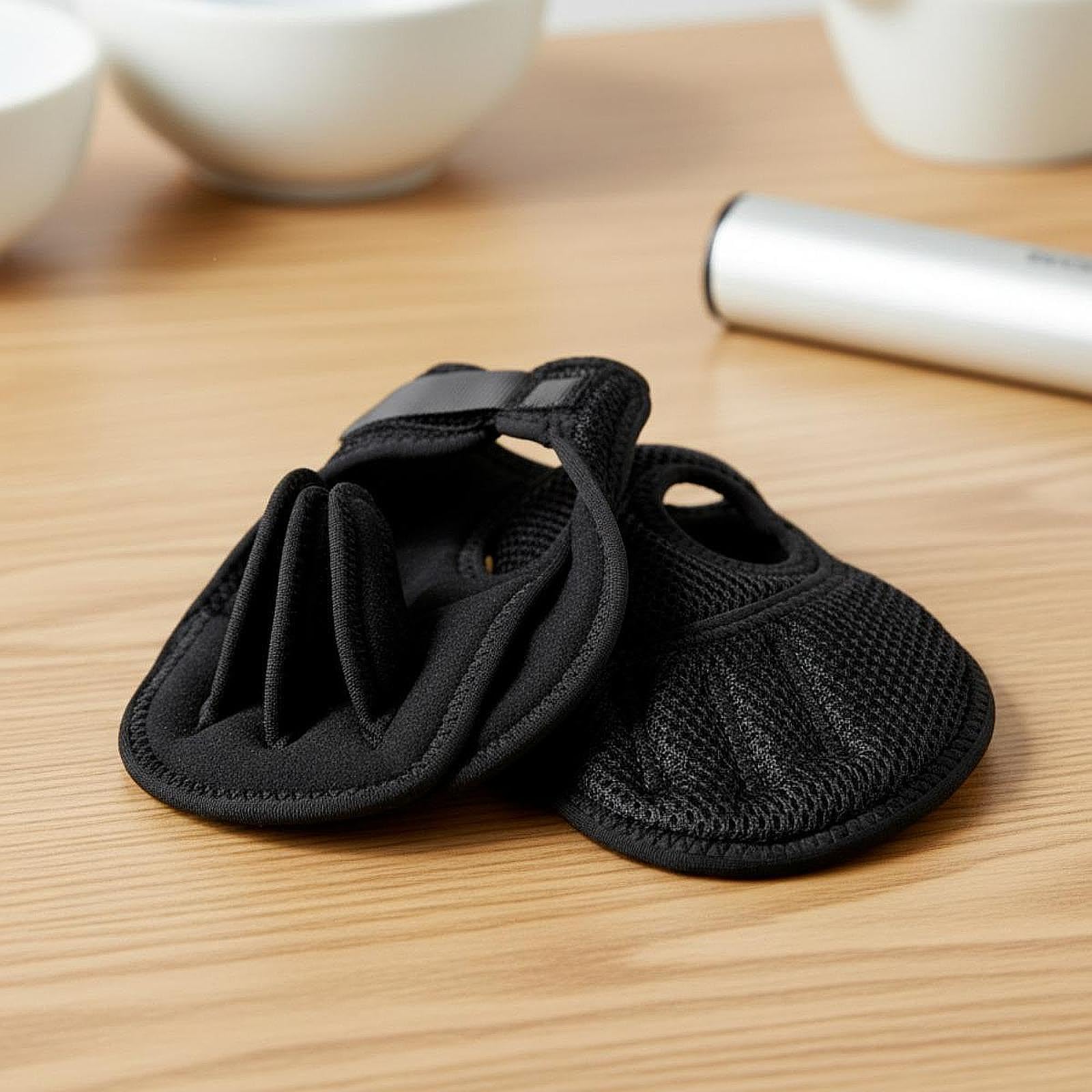 Guante Separador de Dedos con Almohadilla de Soporte Ergonómica para Los Dedos, Negro