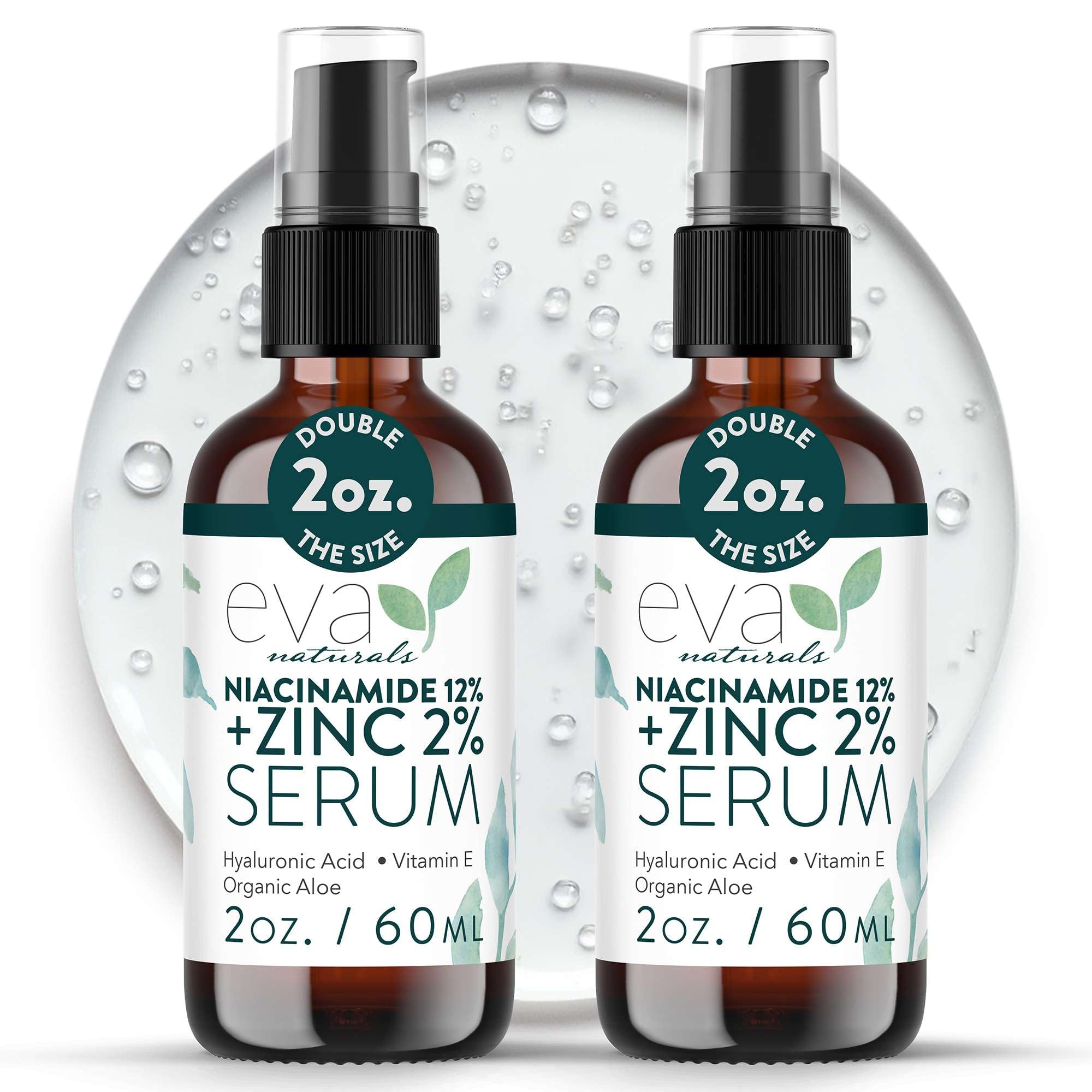 Eva Naturals Niacinamide Face Serum with Zinc and Botanical Hyaluronic Acid