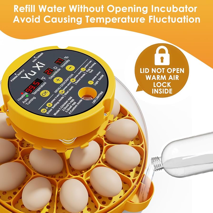 【YuXi】卵インキュベーター 16個 孵化卵用 アプリトラッキング 温度&湿度 Amazon.co.jp: YuXi 卵インキュベーター 16個 孵化卵用 アプリ