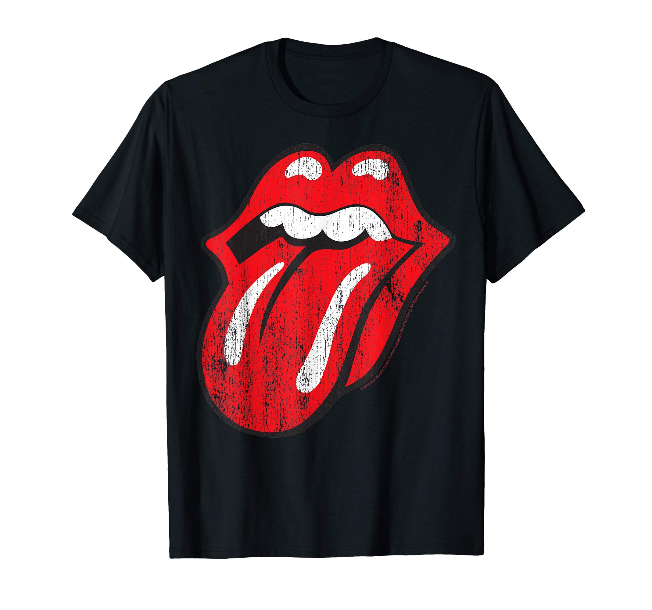 Rolling StonesOfficial Distressed Tongue T-ShirtOEKO-TEX STANDARD 100