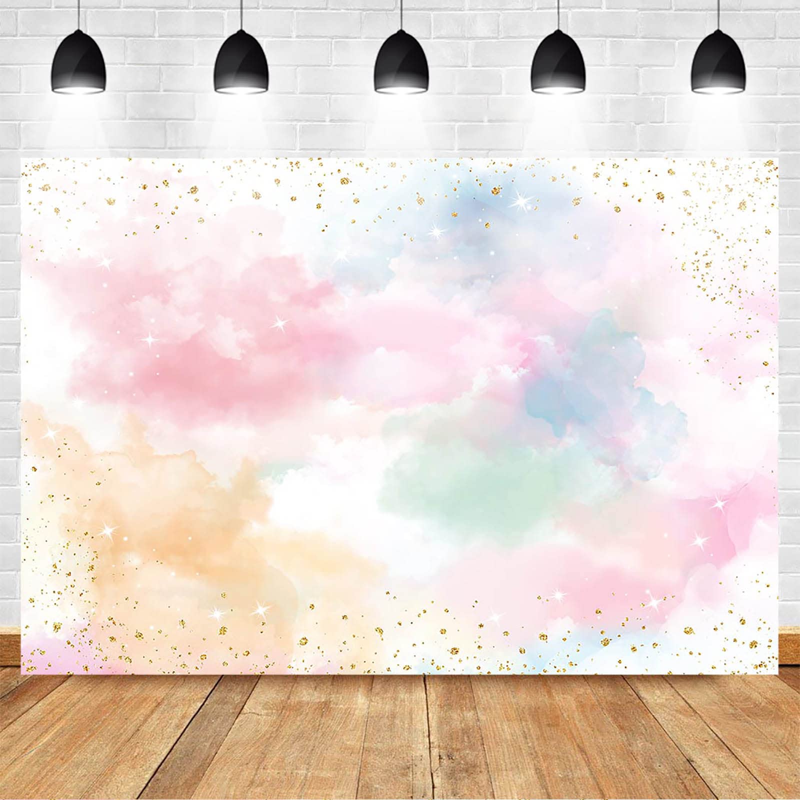 Avezano Toile de fond d'anniversaire château arc-en-ciel pour filles – Fond de photographie château Avezano Toile de fond d'anniversaire château arc-en-ciel pour filles – Fond de photographie château