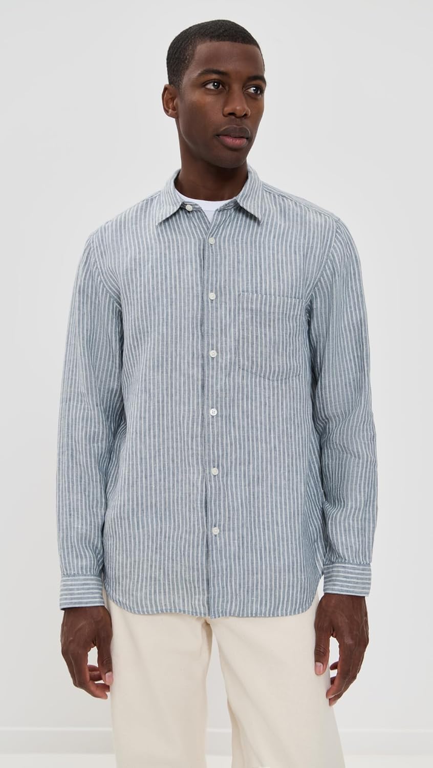 Theory Men's Irving OE in Summer Stripe Shirt - Image 2
