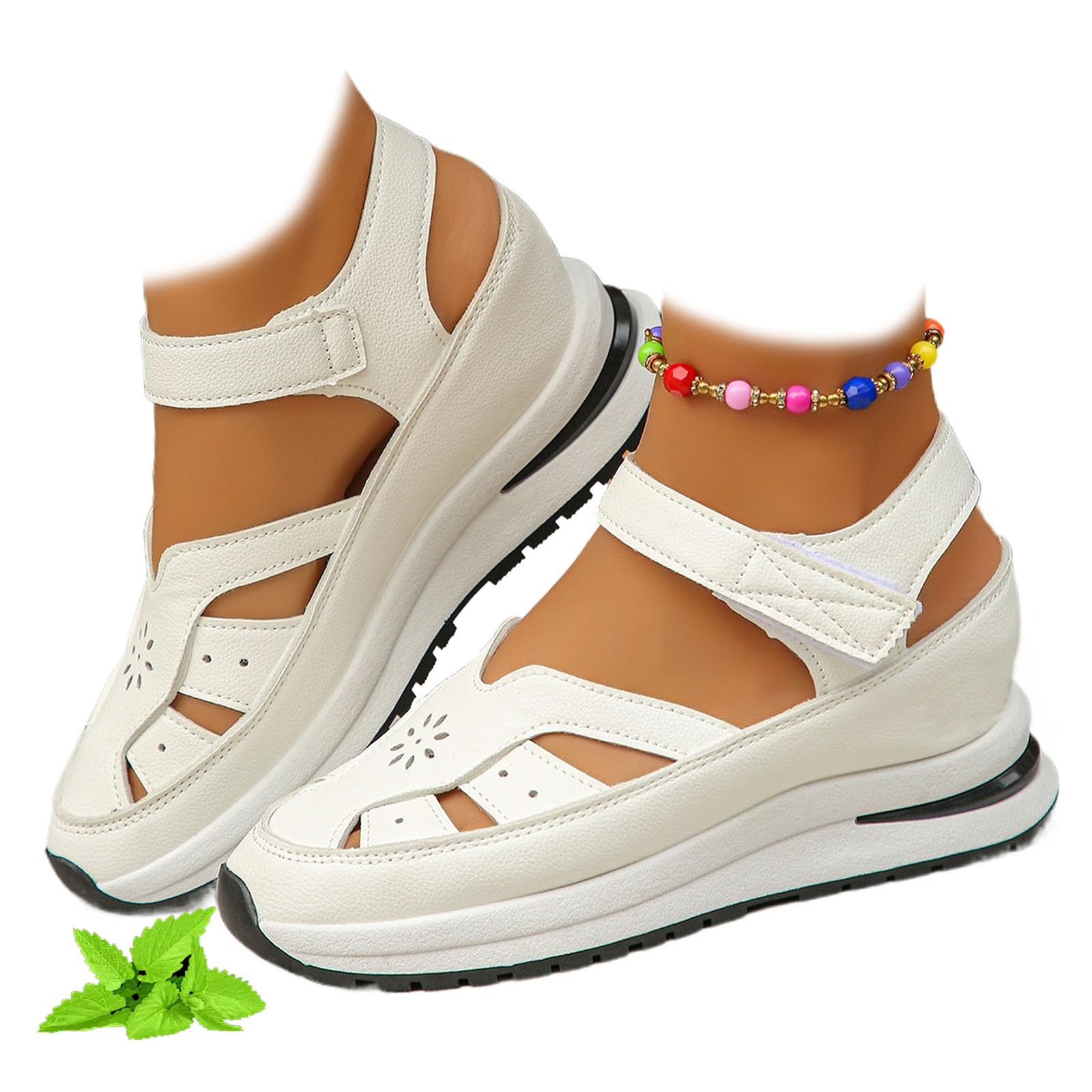 Chaussures D’été Pour Femme - Légères, Larges Et Respirantes - Confort Optimal - Idéales Randonnée, Marche, Ville - Blanc