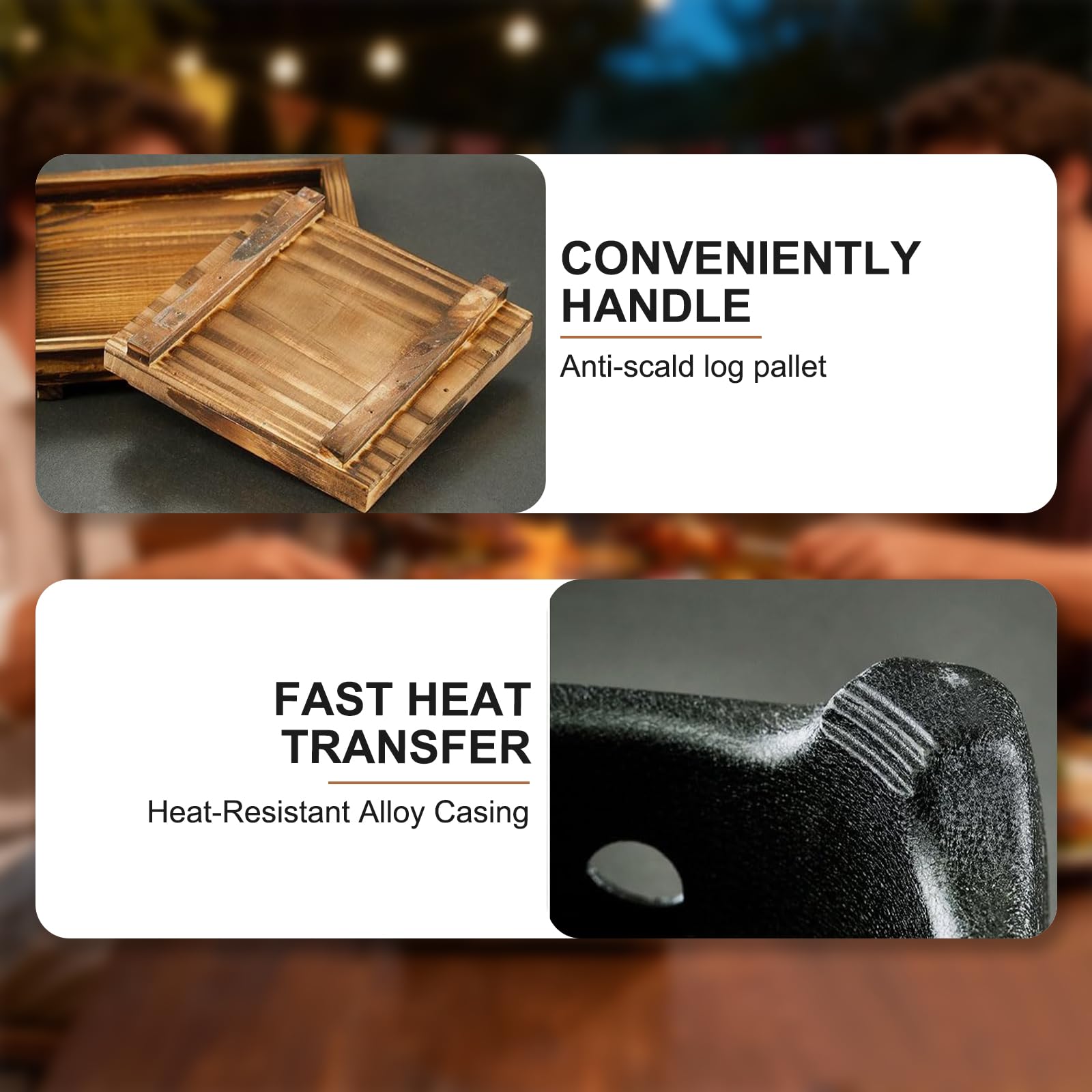 Mini Japanischer Grill aus Aluminiumlegierung, Deko-Holzkohlegrill mit japanischer Schrift, tragbarer Mini BBQ-Grill 12x12x11 cm, Stilvoller Tischgrill & Dekoration für Zuhause und Outdoor