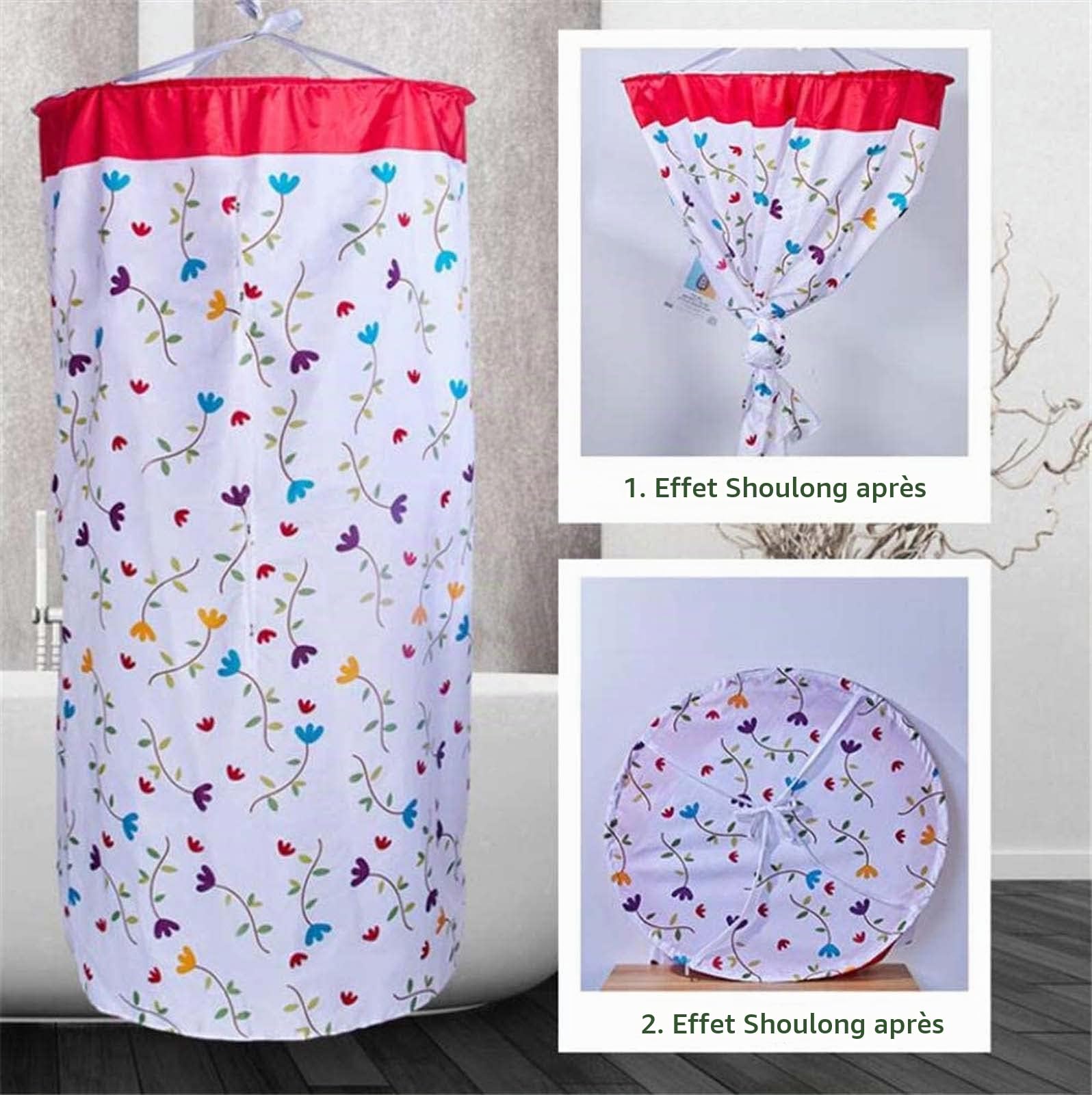 Couvre-Douche Ronde Suspendue, Rideau De Douche pour Camping en Plein Air, Randonnée, Plage, Douche, Toilettes, Vêtements, Intimité,A,0.8X2M
