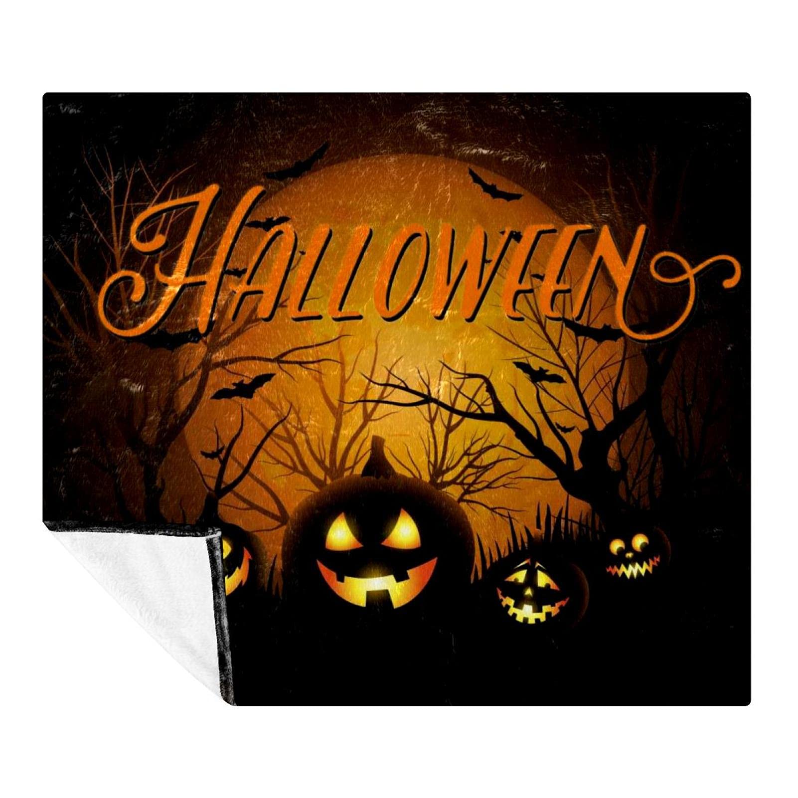 Koc polarowy narzuta, super miękki luksusowy koc pościelowy tło na Halloween
