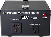 Vista 14 de ELC Serie T Transformador Convertidor de Voltaje de 1000+ Vatios - Paso Arriba/Abajo - 110 V a 220 V / 220 V a 110 V Convertidor de Potencia