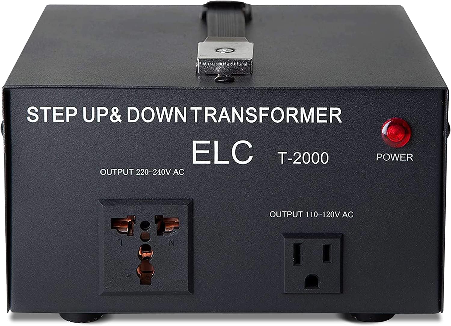 ELC T Series 2000+ Watt Voltage Converter Transformer - Step Up/Down - 110v to 220v / 220v to 110v Power Converter - Circuit Breaker Protection, CE Certified [3-Years Warranty]