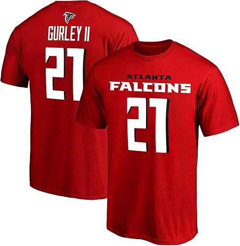 NFL Youth 8-20 - Camiseta de poliéster con el color del equipo, con nombre y número del jugador, 8, Todd Gurley Atlanta Falcons Red Home