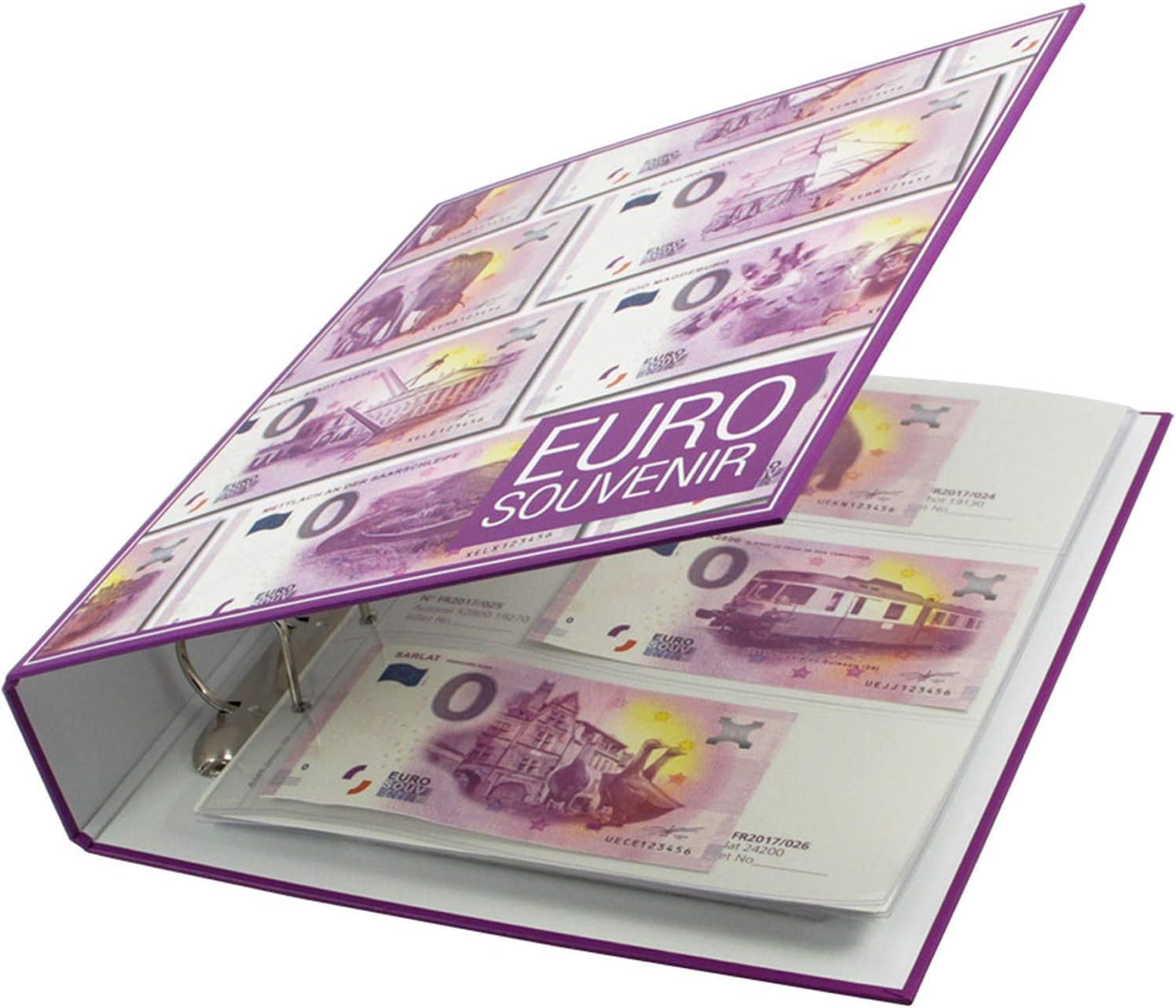 SAFE 3102 classeur a billets de 0 euros (souvenirs) 2018 avec 53 feuilles transparentes | album billet de collection 0 euro I Contenu en allemand