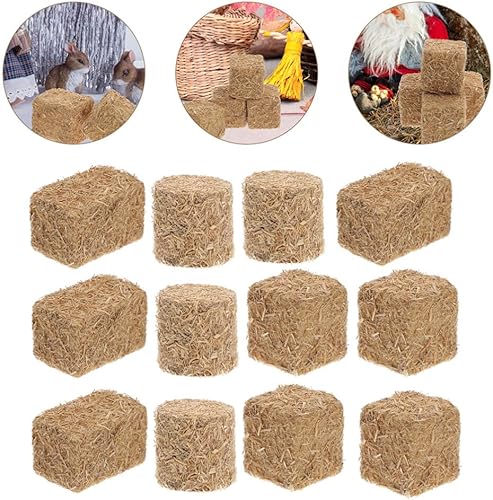 Miniatura 6 de 12 piezas de mini balas de imitación de otoño artesanal, figuras en miniatura, pequeña decorativa para manualidades, casa de muñecas, establos de