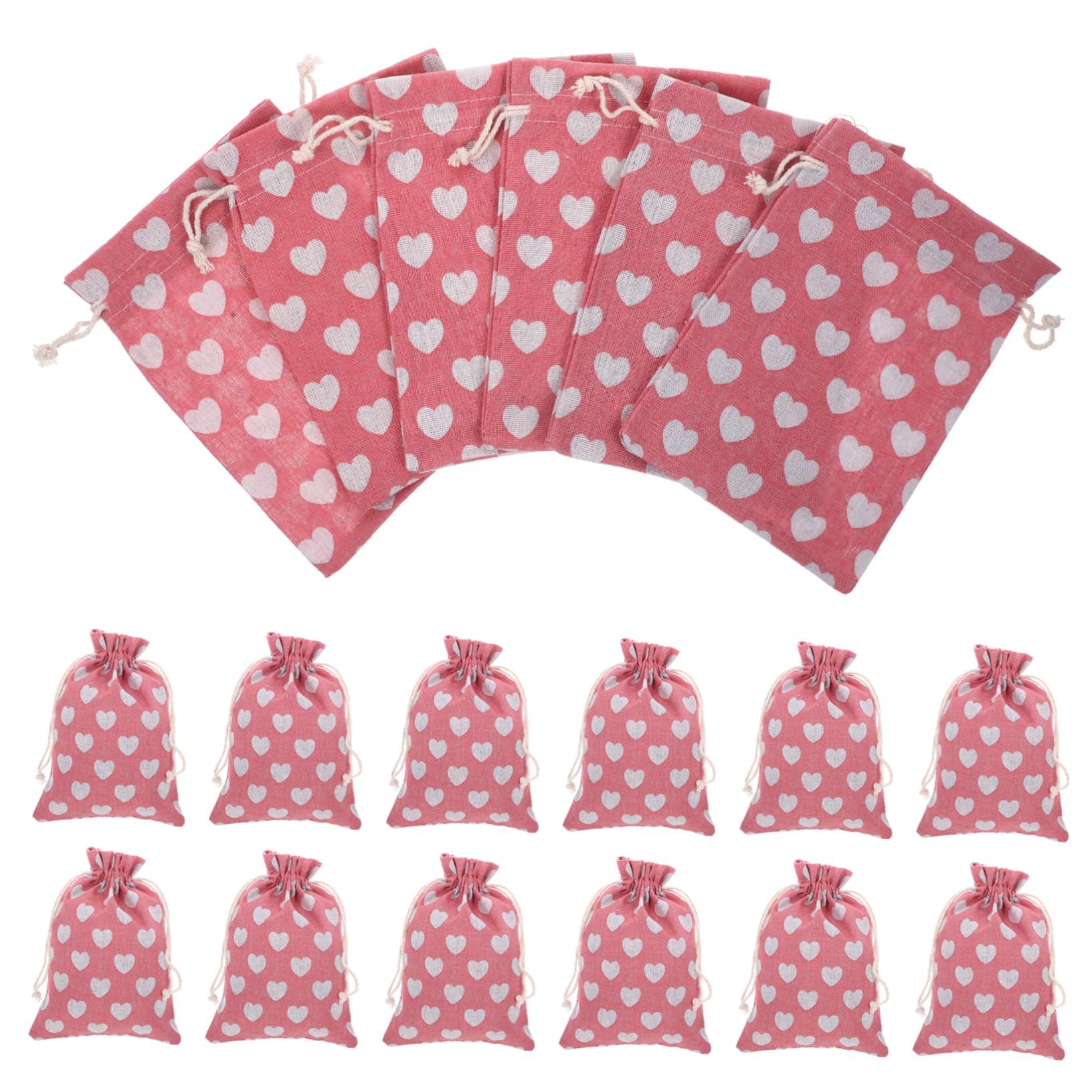 Pochettes à Bijoux 50 Pièces en Tissu Rose Fermeture à Cordon