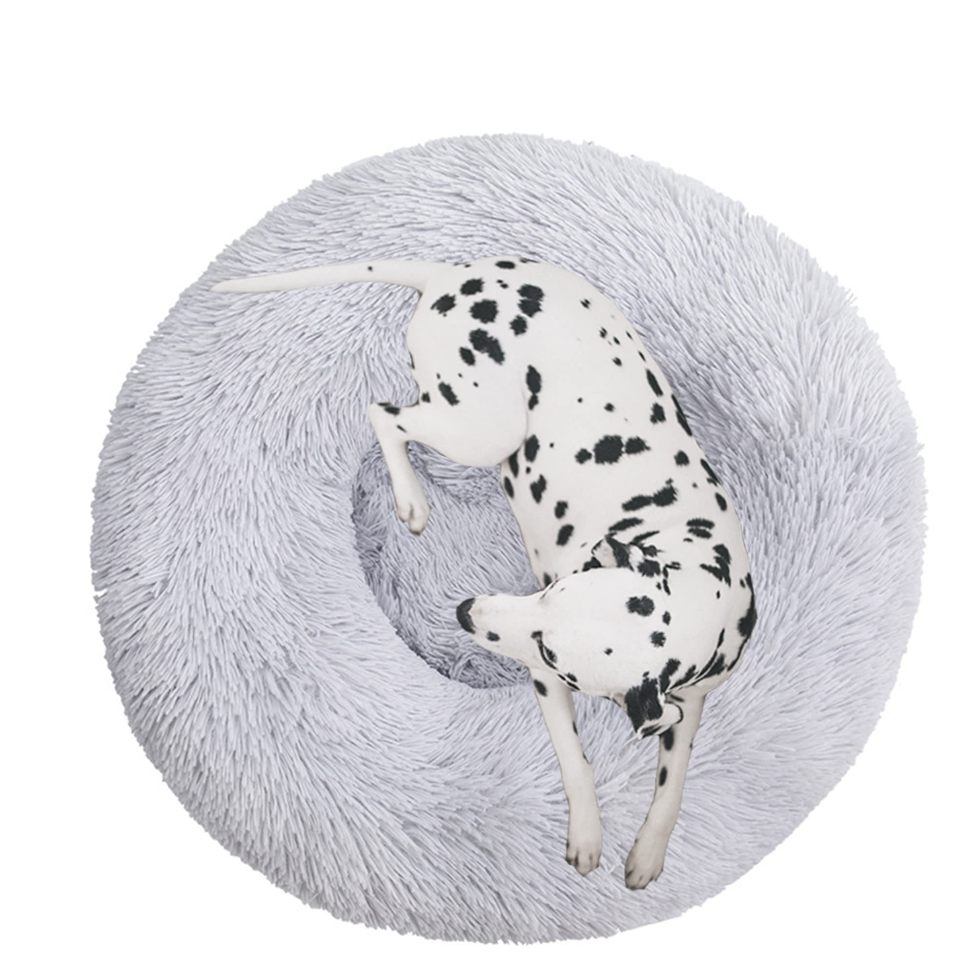 Cama redonda de felpa para gatos y perros, cama calmante para mascotas, suave y esponjosa, cojín para sofá de gato, tapete de cojín para cachorros, cama redonda para mascotas pequeña mediana grande,