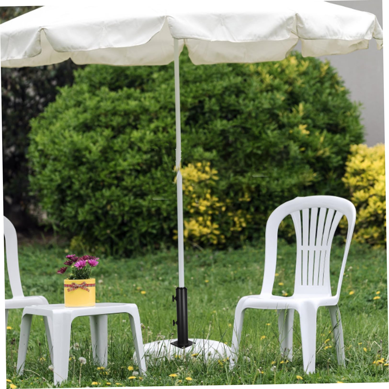 Portaombrelli per Vacanze Estive da Esterno Base in Ferro Robusto con Tubo di Base Ombrello Supporto Ombrellone Antivento Versatile per Ombrellone da Patio e Bordo Piscina
