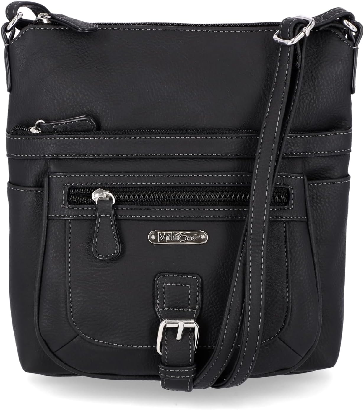 MultiSac womens Mini Flare Crossbody Cross Body, Black, One size US - Image 2