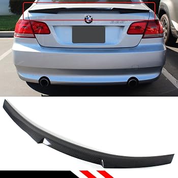 FOR BMW E92 M3 2DR COUPE Black CARBON FIBER TRUNK FUEL EFFICIENCY SPOILER WING