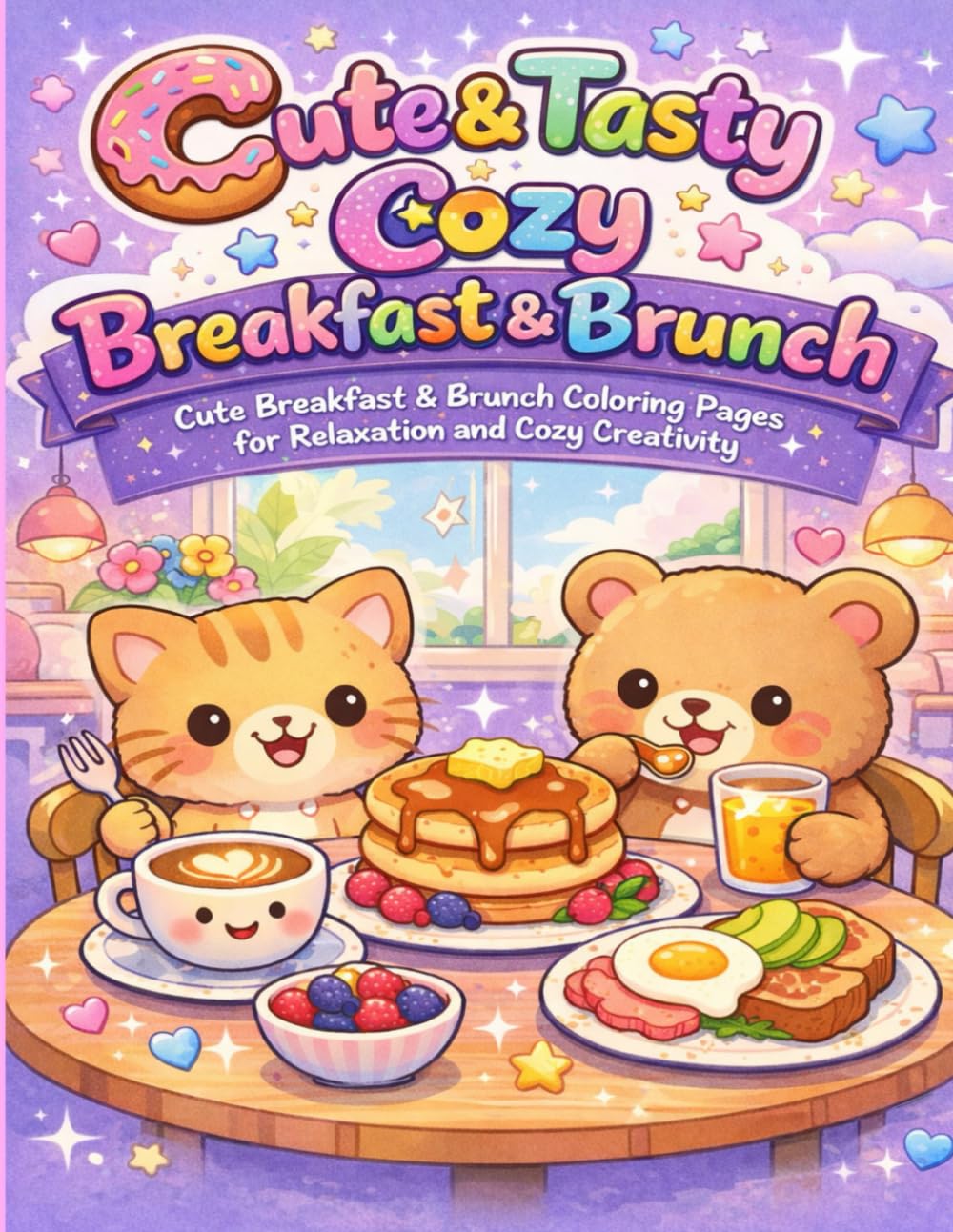 Cute & Tasty Breakfast & Brunch: A Cute & Cozy Coloring Book