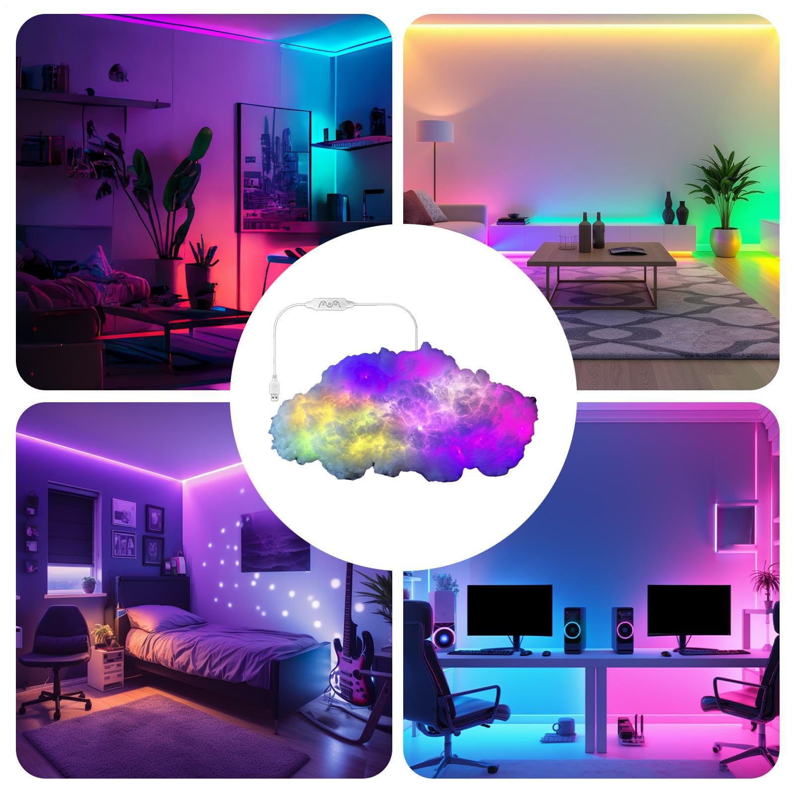 a per Parete Illuminazione a Multicolore con Sincronizzazione Musicale USB